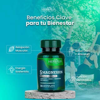 Foto 8 | Foto 8 | Suplemento Alimenticio Herbalia Lab 5 Magnesios