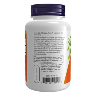 Foto 3 | Foto 3 | Suplemento Now Saúco Sambucus Nigra 500 mg 120 Cápsulas - Venta Internacional