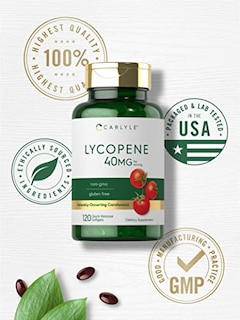 Foto 5 | Foto 5 | Suplemento De Licopeno Carlyle, 40 Mg, 120 Cápsulas Blandas, Gluten Sin Ogm - Venta Internacional.