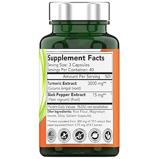 Foto 2 | Foto 2 | Suplemento Tnvitamins, Cúrcuma Y Curcumina, 3000 Mg Con Pimienta Negra - Venta Internacional.