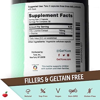 Foto 2 | Foto 2 | Suplemento Yuve Vegan Dgl De Raíz De Regaliz 760 Mg 100 Cápsulas - Venta Internacional.