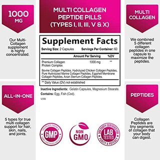 Foto 2 | Foto 2 | Suplemento De Colágeno Nature's Nutrition 1000 Mg 60 Cápsulas - Venta Internacional.