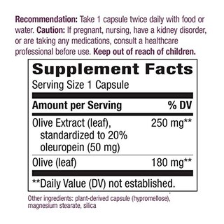 Foto 3 | Foto 3 | Suplemento de Extracto de Hoja De Olivo Nature's Way 250 mg 60 Cápsulas - Venta Internacional