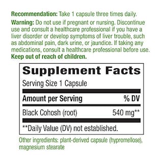 Foto 5 | Foto 5 | Suplemento De Raíz De Cohosh Negro De Nature's Way 540 Mg 100 Cápsulas - Venta Internacional.