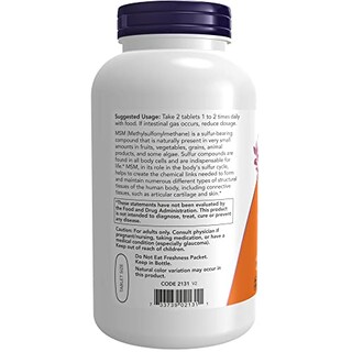 Foto 3 | Foto 3 | Suplemento Now Msm (metilsulfonilmetano), 1500 Mg, 200 Tabletas - Venta Internacional.