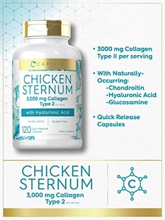 Foto 3 | Foto 3 | Suplemento de Colágeno Tipo II de Esternón de Pollo Carlyle 3000 mg - Venta Internacional