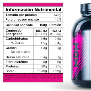 Foto 6 | Foto 6 | Proteina Wheyner Isolate Platano MDN Proteína Sin Carbohidratos Y Grasa 100% Pura