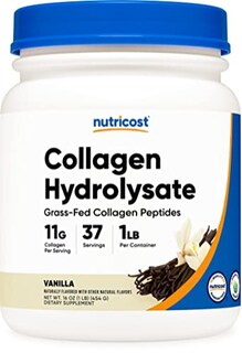 Foto 1 | Foto 1 | Colágeno En Polvo Nutricost Grass-fed 454 G (vainilla) Hydrolisa - Venta Internacional