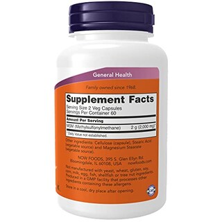 Foto 2 | Foto 2 | Suplemento Now Msm (metilsulfonilmetano) 1000 Mg 120 Cápsulas - Venta Internacional.