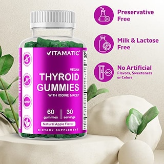 Foto 3 | Foto 3 | Gomitas Supplement Vitamatic Vegan Thyroid Support 60 Unidades - Venta Internacional.