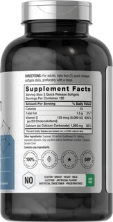 Foto 2 | Foto 2 | Suplemento de Calcio Horbaach 1200 mg con 5000 UI de Vitamina D3 - Venta Internacional