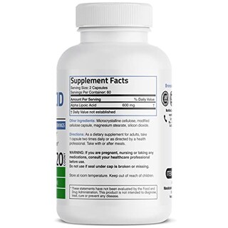 Foto 2 | Foto 2 | Suplemento De Ácido Alfa Lipoico Bronson 600 Mg 120 Cápsulas - Venta Internacional.