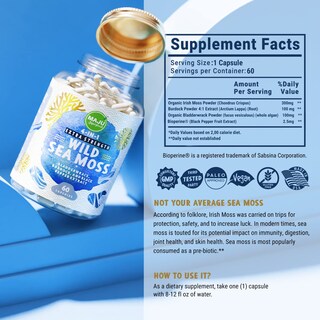 Foto 5 | Foto 5 | Cápsulas De Musgo Marino Maju Organic Chondrus Crispus 4 En 1 - Venta Internacional.