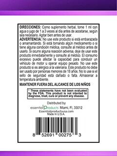 Foto 6 | Foto 6 | Suplemento Elp Essential: Extracto De Raíz De Valeriana, 60 Ml, Azúcar Fr - Venta Internacional.