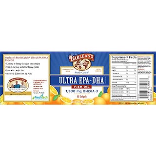 Foto 2 | Foto 2 | Complementa El Aceite De Pescado Fresh Catch Ultra Epa-dha 1300 De Barlean - Venta Internacional.