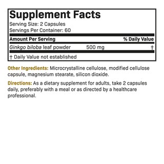 Foto 6 | Foto 6 | Suplemento Futurebiotics Ginkgo Biloba 500 Mg Extra Strength - Venta Internacional.