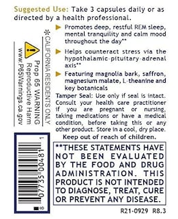 Foto 4 | Foto 4 | Suplemento Premier Research Labs Tranquinol 90 Cápsulas - Venta Internacional.