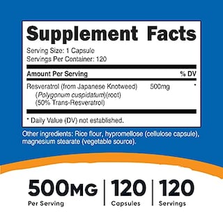 Foto 2 | Foto 2 | Suplemento Nutricost Resveratrol 500 Mg 120 Cápsulas - 50% Tr - Venta Internacional.