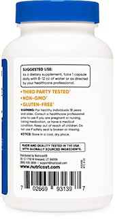 Foto 3 | Foto 3 | Suplemento Nutricost Resveratrol 500 Mg 120 Cápsulas - 50% Tr - Venta Internacional.