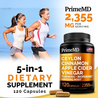 Foto 7 | Foto 7 | Suplemento Primemd, Cápsulas De Canela De Ceilán, 2355 Mg Con Vinagre - Venta Internacional.