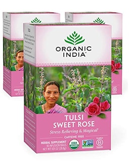 Foto 1 | Foto 1 | Té De Hierbas Organic India Tulsi Sweet Rose, 18 Bolsas, Paquete De 3 - Venta Internacional.