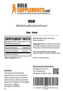 Foto 2 | Foto 2 | Suplemento De Msm Bulksupplements.com En Polvo 250 G - 3000 Mg - Venta Internacional.
