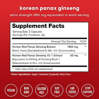 Foto 4 | Foto 4 | Suplemento Nutrachamps Korean Red Panax Ginseng 120 Cápsulas - Venta Internacional.