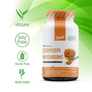 Foto 3 | Foto 3 | Suplemento De Hongos Cordyceps Orgánicos Fresh Nutrition 1500 Mg - Venta Internacional.