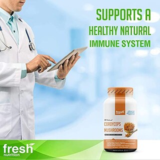 Foto 5 | Foto 5 | Suplemento De Hongos Cordyceps Orgánicos Fresh Nutrition 1500 Mg - Venta Internacional.