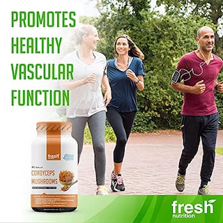 Foto 7 | Foto 7 | Suplemento De Hongos Cordyceps Orgánicos Fresh Nutrition 1500 Mg - Venta Internacional.
