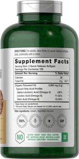 Foto 2 | Foto 2 | Suplemento Horbäach, Cápsulas Blandas De Aceite De Linaza, 3000 Mg, 300 Unidades - Venta Internacional.