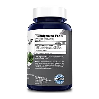 Foto 2 | Foto 2 | Suplemento De Extracto De Hoja De Olivo Nusapure, 1500 Mg, 20% De Oleuropei - Venta Internacional.
