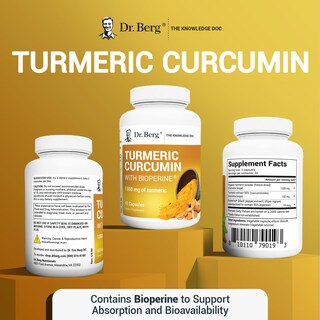 Foto 6 | Foto 6 | Suplemento De Curcumina De Cúrcuma Dr. Berg Con Bioperine 60 Cápsulas - Venta Internacional.