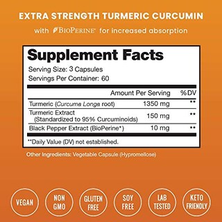 Foto 2 | Foto 2 | Suplemento Nutrachamps, Cúrcuma Y Curcumina, 1500 Mg, 180 Cápsulas - Venta Internacional.
