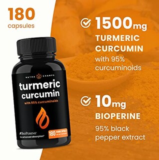 Foto 4 | Foto 4 | Suplemento Nutrachamps, Cúrcuma Y Curcumina, 1500 Mg, 180 Cápsulas - Venta Internacional.