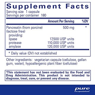 Foto 2 | Foto 2 | Suplemento: Fórmula De Enzimas Pancreáticas Pure Encapsulations 180 - Venta Internacional.