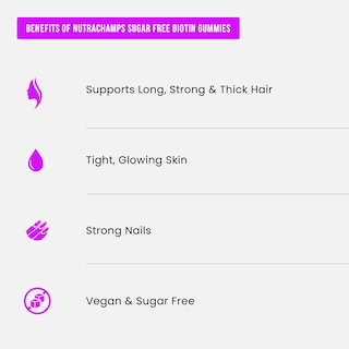 Foto 5 | Foto 5 | Gomitas De Biotina Nutrachamps Sin Azúcar, 10.000 Mcg, Para Cabello Y Piel - Venta Internacional.