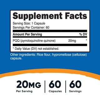 Foto 2 | Foto 2 | Suplemento Nutricost Pqq (pirroloquinolina Quinona) 20 Mg 60 - Venta Internacional.