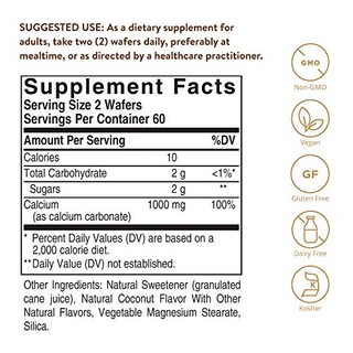 Foto 2 | Foto 2 | Suplemento Solgar De Calcio Masticable, 500 Mg, 120 Obleas, Vegano - Venta Internacional.