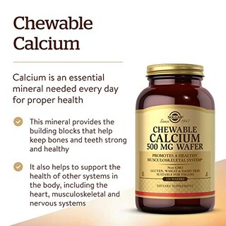 Foto 3 | Foto 3 | Suplemento Solgar De Calcio Masticable, 500 Mg, 120 Obleas, Vegano - Venta Internacional.