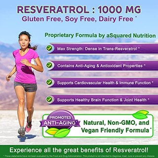 Foto 2 | Foto 2 | Suplemento De Resveratrol De Squared Nutrition, 1000 Mg, 180 Cápsulas - Venta Internacional.
