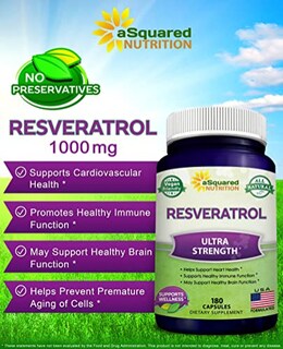 Foto 3 | Foto 3 | Suplemento De Resveratrol De Squared Nutrition, 1000 Mg, 180 Cápsulas - Venta Internacional.