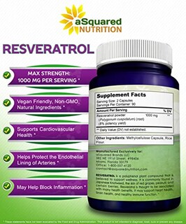 Foto 7 | Foto 7 | Suplemento De Resveratrol De Squared Nutrition, 1000 Mg, 180 Cápsulas - Venta Internacional.