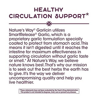 Foto 2 | Foto 2 | Suplemento Nature's Way Garlicin Cardio 350 Mg 180 Comprimidos - Venta Internacional