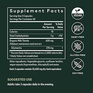 Foto 2 | Foto 2 | Suplemento de Extracto de Semilla de Cardo Mariano Gaia Herbs 120 Cápsulas - Venta Internacional