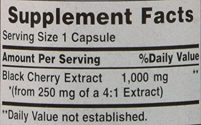 Foto 4 | Foto 4 | Suplemento De Extracto De Cereza Negra Puritan's Pride, 1000 Mg, 100 Unidades - Venta Internacional.