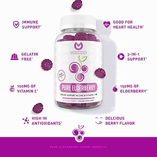 Foto 3 | Foto 3 | Gomitas De Saúco Purefinity Vitamins Con Zinc Y Vitamina C - Venta Internacional.