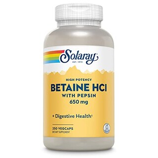 Foto 1 | Foto 1 | Suplemento Solaray Betaína Hcl Con Pepsina 650 Mg 250 Cápsulas Vegetales - Venta Internacional.