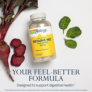 Foto 3 | Foto 3 | Suplemento Solaray Betaína Hcl Con Pepsina 650 Mg 250 Cápsulas Vegetales - Venta Internacional.