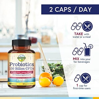 Foto 6 | Foto 6 | Probióticos Terranics 150 Mil Millones de 25 Cepas Colon Care 60 Cápsulas - Venta Internacional